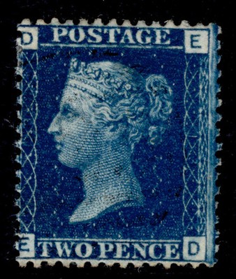 gb-qv-sg47-2d-dp-blue-plate-13-very-fine-used-cat-15-ed