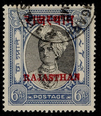 indian-states-rajasthan-gvi-sg23-6a-black-pale-blue-fine-used-cat-200