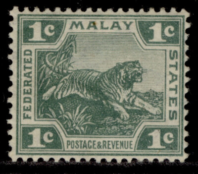 malaysia-federated-malay-edvii-sg29a-1c-yellow-green-m-mint-cat-28-die-ii