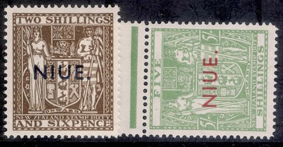 new-zealand-niue-gvi-sg87-88-1957-67-teape-paper-set-nh-mint-cat-34