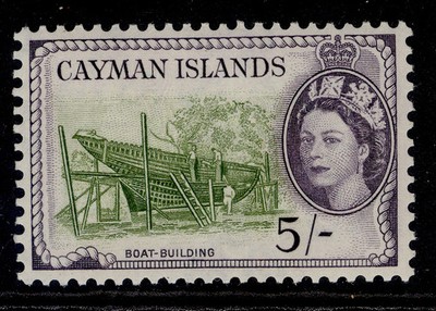 cayman-islands-qeii-sg160-5s-olive-green-slate-violet-m-mint-cat-18