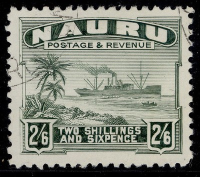 nauru-gv-sg37b-2s-6d-grey-green-fine-used-cat-45