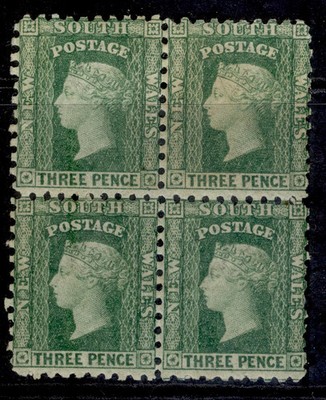 australia-new-south-wales-qv-sg228-3d-emerald-green-m-mint-cat-260-block-x4