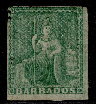 barbados-qv-sg13-d-yellow-green-unused-cat-2750-pin-perf-14