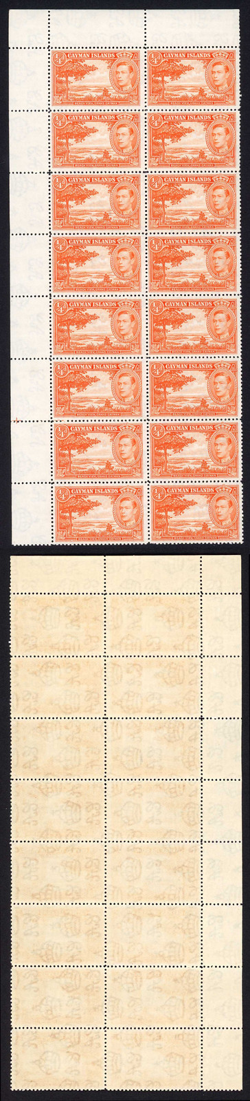 cayman-is-sg115-1-4-red-orange-perf-12-5-fine-u-m-block-of-16