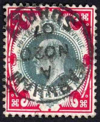 sg259-1-dull-green-and-deep-scarlet-chalky-dlr-cat-55-pounds