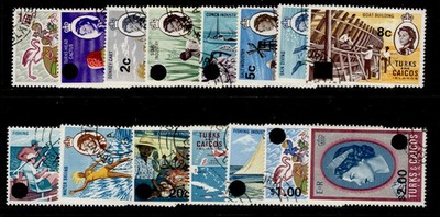 turks-caicos-qeii-sg297-311a-1969-decimal-currency-set-fine-used