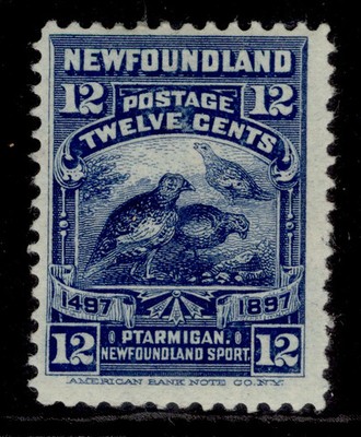 canada-newfoundland-qv-sg74-12c-deep-blue-m-mint-cat-42