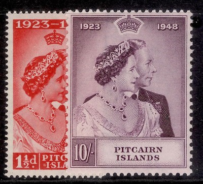 pitcairn-islands-gvi-sg11-12-1948-royal-silver-wedding-set-m-mint-cat-41
