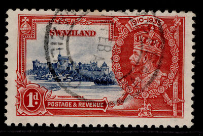 swaziland-gv-sg21-1d-deep-blue-scarlet-fine-used