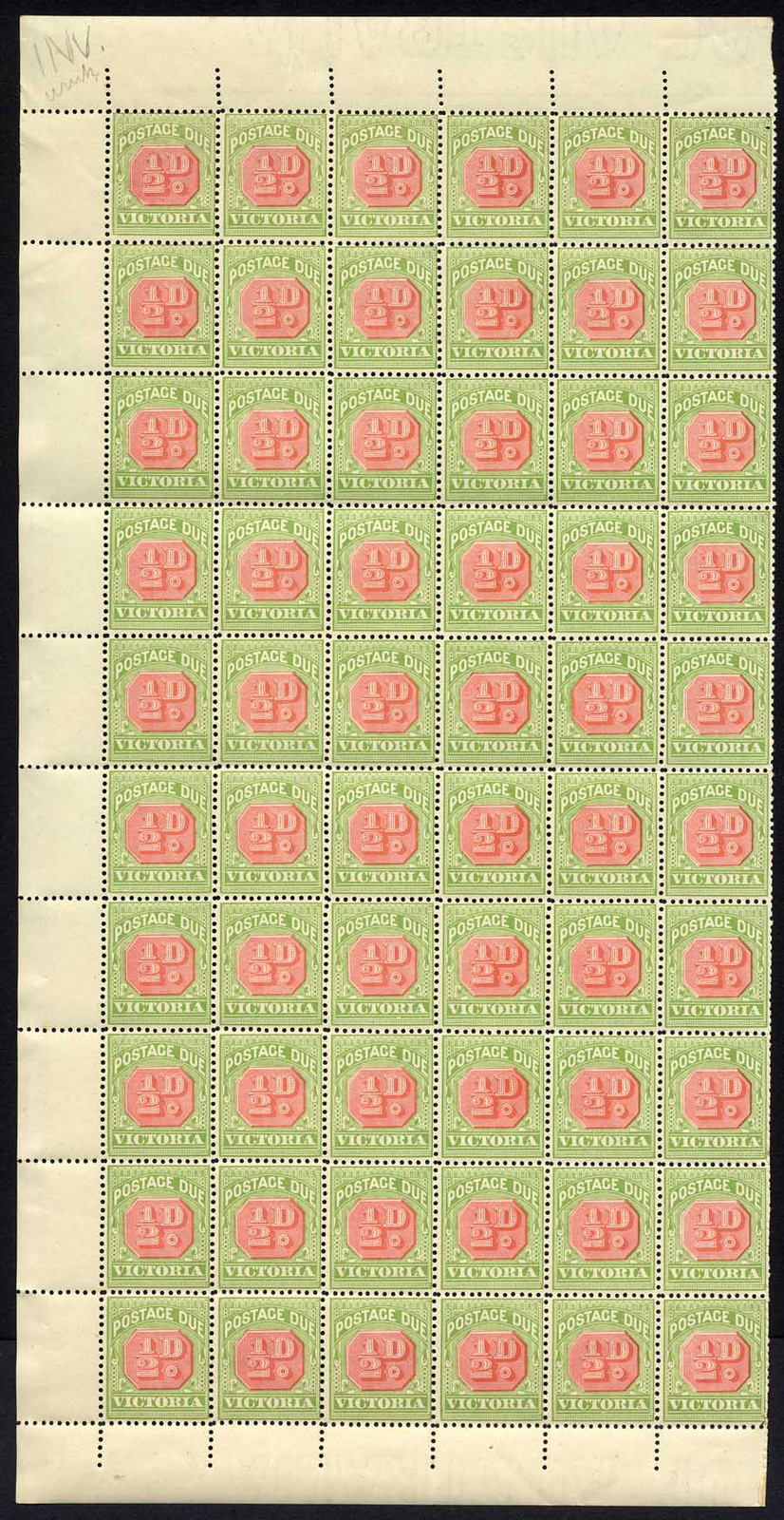 victoria-sgd34a-1-2d-post-due-wmk-crown-over-v-inverted-u-m-block-of-60