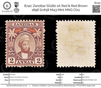 8740-zanzibar-sg180-2a-red-red-brown-1898-sc-58-mi43-mint-mng-c11