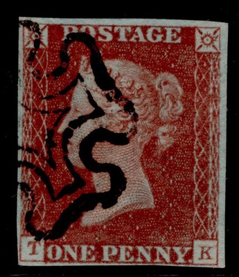 gb-qv-sg7-1d-red-brown-black-plate-11-fine-used-cat-130-black-mx-re-entry-tk