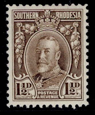 southern-rhodesia-gv-sg16c-1d-chocolate-m-mint-cat-65