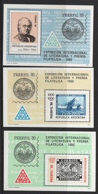 argentina-1979-prenfil80-stamp-exhibition-set-of-3-m-sheets-um-sg1663a-c-c32