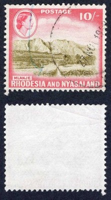rhodesia-and-nyasaland-sg30-10-olive-brown-and-rose-red-cat-27-pounds