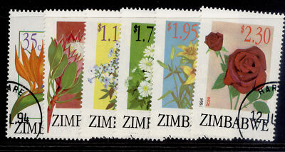 zimbabwe-qeii-sg876-881-1994-flowers-set-fine-used