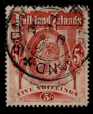 falkland-islands-edvii-sg50-5s-red-fine-used-cat-180