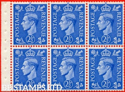 sg-489f-qb33-2d-blue-a-fine-unmounted-mint-complete-booklet-pane-of-b62669