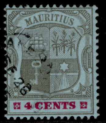 mauritius-qv-sg143-4c-black-carmine-blue-fine-used