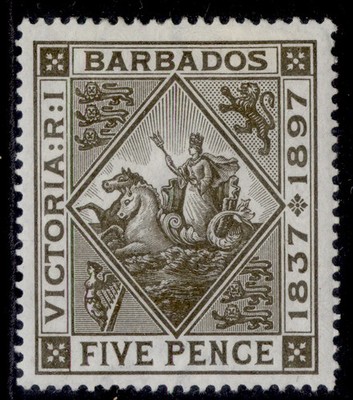 barbados-qv-sg120-5d-olive-brown-m-mint-cat-45