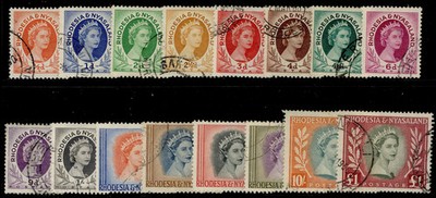rhodesia-nyasaland-qeii-sg1-15-1954-56-complete-set-fine-used-cat-65