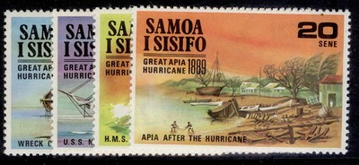samoa-qeii-sg345-348-1970-aircraft-set-nh-mint