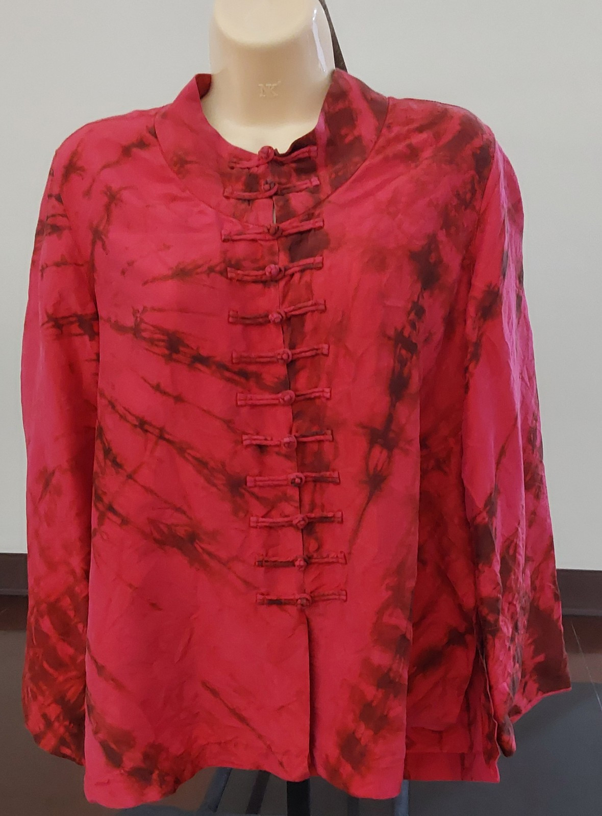 thai-red-tie-dyed-silk-blouse-grade-aaa-highest-quality-vintage