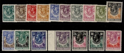 northern-rhodesia-gv-sg1-17-1925-29-complee-set-lh-mint-cat-800