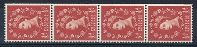 gb-1958-graphite-d-vertical-coil-strip-of-4-av-perfs-um-c36