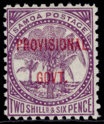 samoa-qv-sg97-2s-6d-reddiish-purple-m-mint