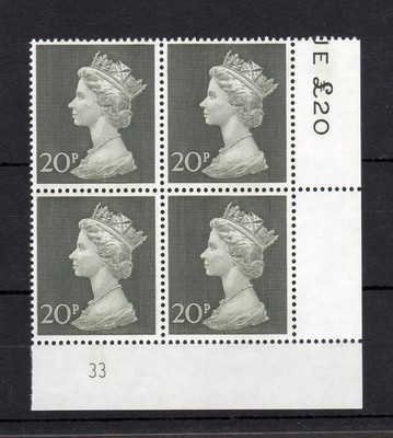 20p-machin-unmounted-mint-plate-33-block-cat-12-bends