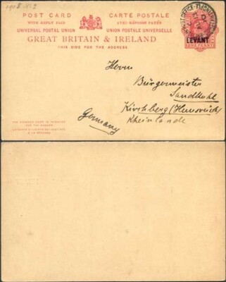 british-levant-kevii-o-p-on-1d-red-foreign-reply-postcard-used