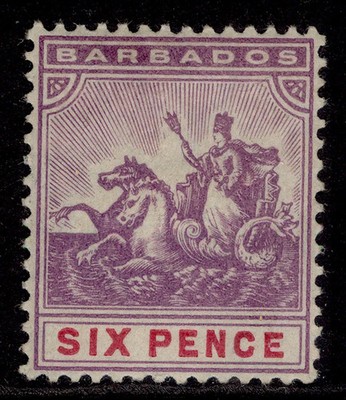 barbados-edvii-sg141-6d-mauve-carmine-m-mint-cat-50