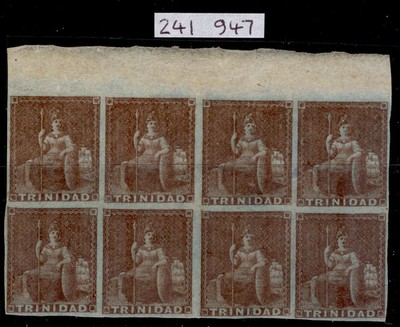 trinidad-qv-sg2-1d-purple-brown-lh-mint-cat-168-block-x8-rps-cert