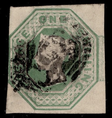 gb-qv-sg55-scarce-1s-green-cut-square-used-cat-750