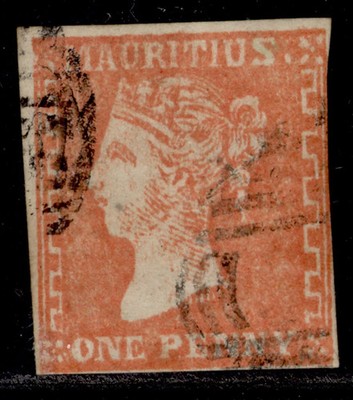 mauritius-qv-sg42-1d-dull-vermilion-used-cat-1800