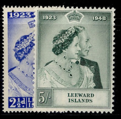 leeward-islands-gvi-sg117-118-1948-royal-silver-wedding-set-lh-mint-cat-10