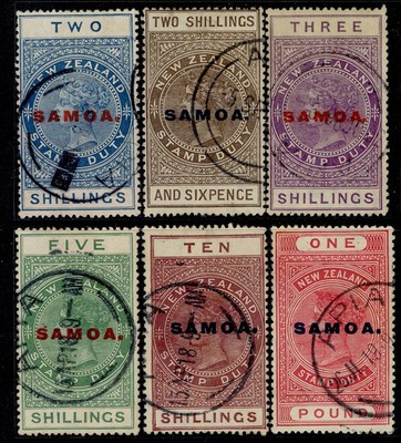 samoa-gv-sg127-132-1917-1924-set-fine-used-cat-390