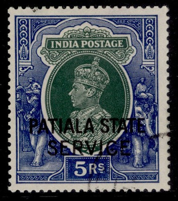 indian-states-patiala-gvi-sg-o68-5r-green-blue-fine-used-cat-85