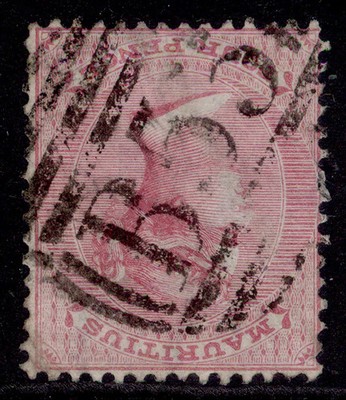 mauritius-qv-sg62w-4d-rose-fine-used-cat-40-wmk-inverted