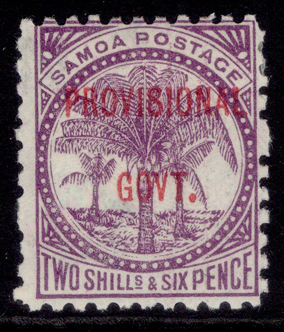samoa-qv-sg97-2s-6d-reddiish-purple-m-mint