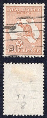 australia-sg8-5d-chestnut-kangaroo-wmk-wide-crown-used-cat-48-pounds