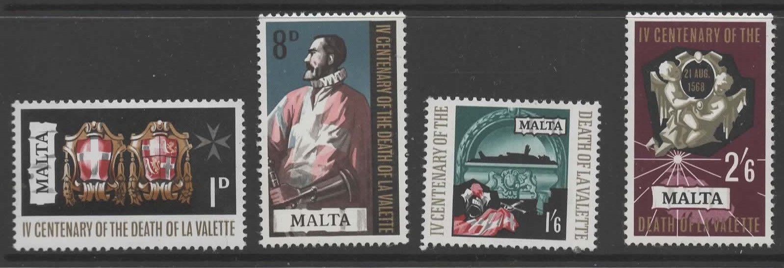 malta-sg405-8-1968-fourth-death-centenary-of-grand-master-la-valette-mnh