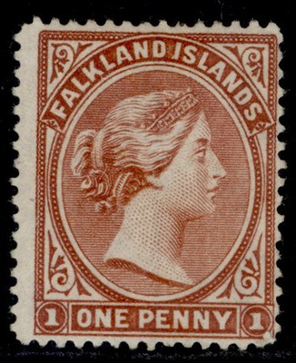 falkland-islands-qv-sg18-1d-orange-red-brown-unused-cat-170