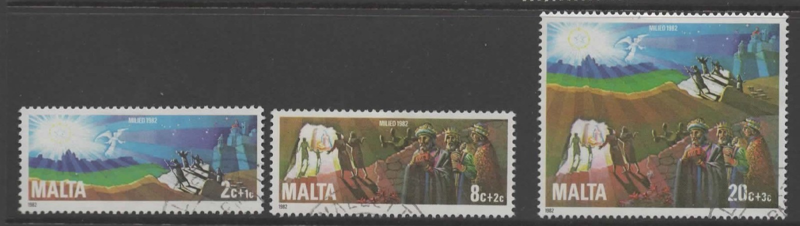 malta-sg698-700-1982-christmas-used