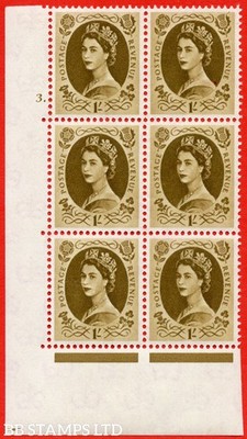 sg-584-s138-1-bistre-brown-a-mounted-mint-cylinder-block-of-6-cylind-b71146