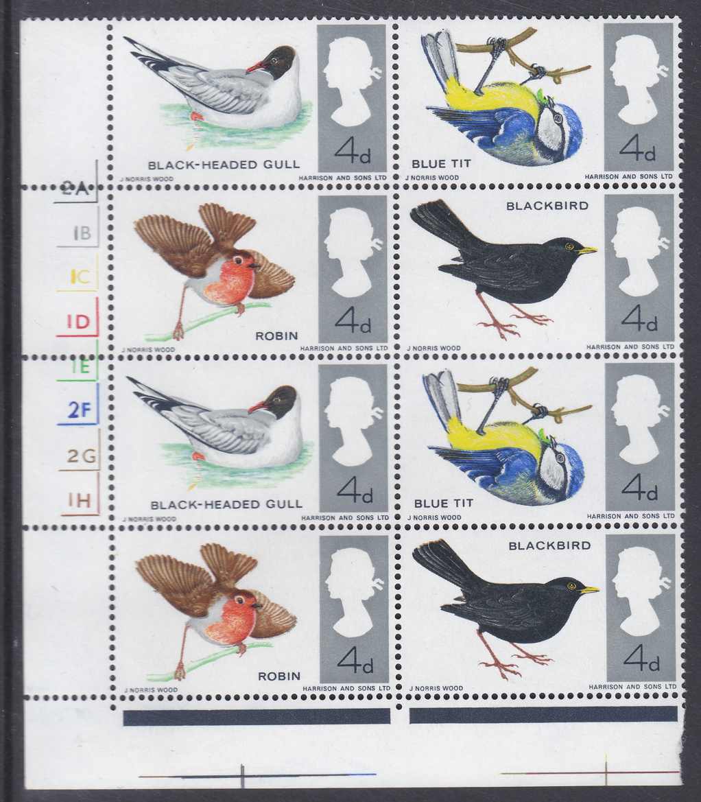 sg696-699-4d-1966-birds-ord-cylinder-2a-1h-no-dot-block-u-m