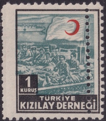 turkey-1946-1k-red-crescent-with-extra-row-of-perfs