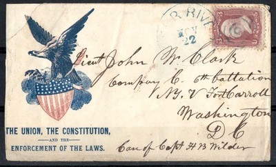usa-1857-3c-washington-fine-used-on-patriotic-cover-repaired-corner-deer